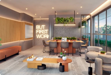 PERSPECTIVA ILUSTRADA DO COWORKING