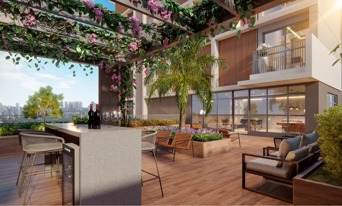 PERSPECTIVA ILUSTRADA DO LOUNGE ADEGA BAR